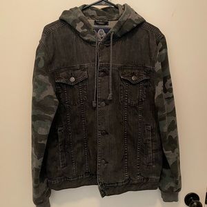 American Rag Denim trucker jacket and hoodie